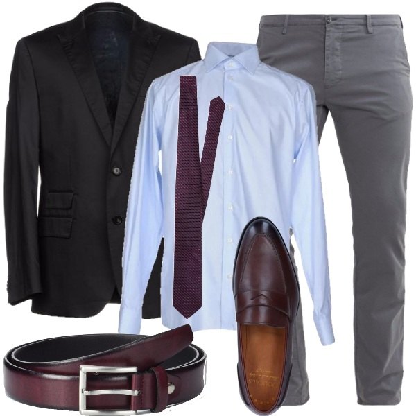 Outfit uomo - Riunione in vista. Stile Business/Elegante per Ufficio.