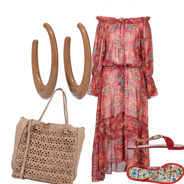 Outfit femme - Hippie. Style Ethnique pour Tous les jours. Assortir avec robes, tong, boucles d'oreilles, sacs à main.