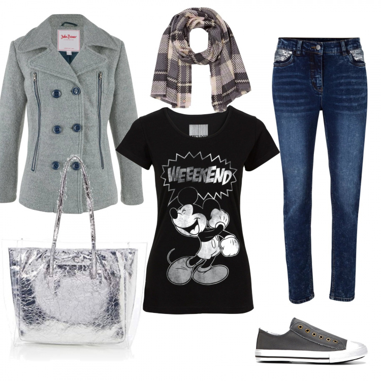 Outfit femme - Cool et stylé. Style Urban pour Tous les jours. Assortir avec jeans, t-shirts, sneakers, gilets sans manche, sacs à bandoulière et portés à l'épaule, écharpes.
