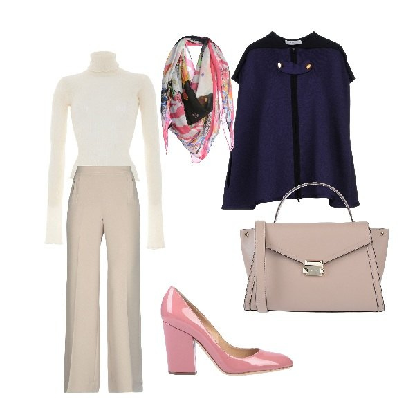 Outfit femme - Tendance #5908. Style Tendance pour Tous les jours. Assortir avec manteaux, pantalon , pulls et cardigans, escarpins, sacs à main, foulards et écharpes.