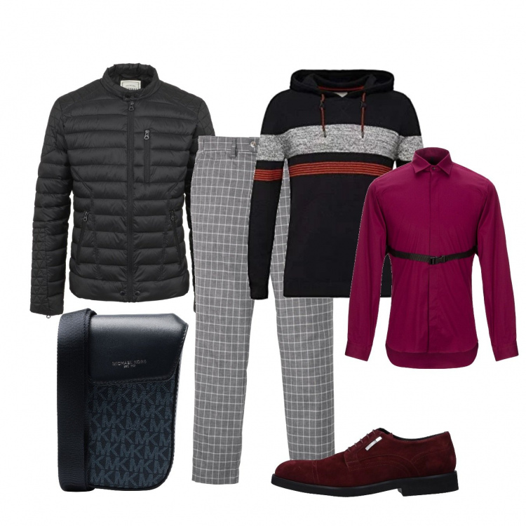 Outfit homme - Tendance en carreaux. Style Tendance pour Bureau. Assortir avec pantalons longs, sacs et sacs-à-dos, pulls et cardigans, chemises, vestes, chaussures élégantes.