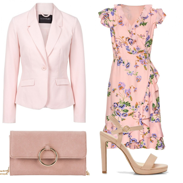 Outfit donna - Bon Ton #3520. Stile Bon Ton per Serata fuori. Abbinamento con blazer, cappotti, vestiti senza maniche, scarpa col tacco.