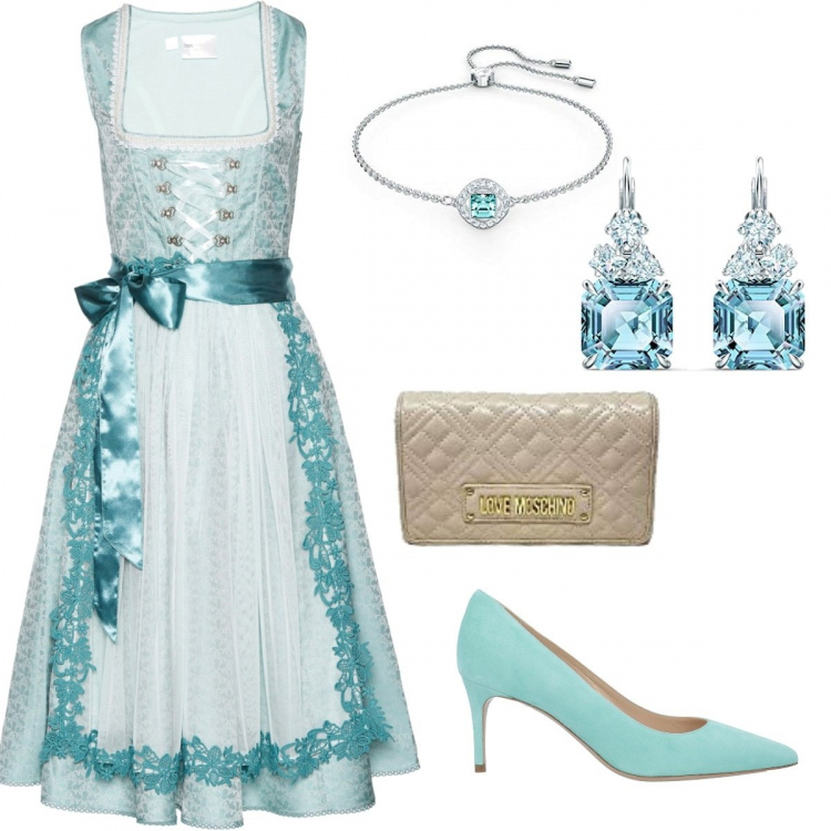 Outfit femme - Femme étincelante. Style Sexy pour Cérémonie. Assortir avec robes, chaussures à talon, bracelets, boucles d'oreilles, sacs à main.