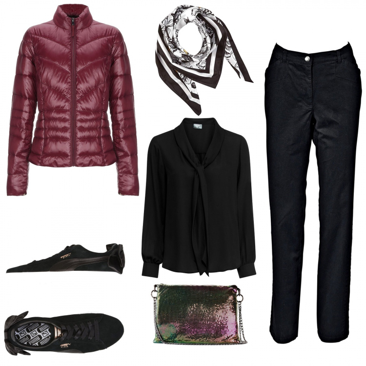 Outfit femme - Pipoune 16. Style Tendance pour Tous les jours. Assortir avec pantalon , tuniques, sacs à bandoulière et portés à l'épaule, sneakers, vestes, blazers et manteaux, foulards et écharpes.
