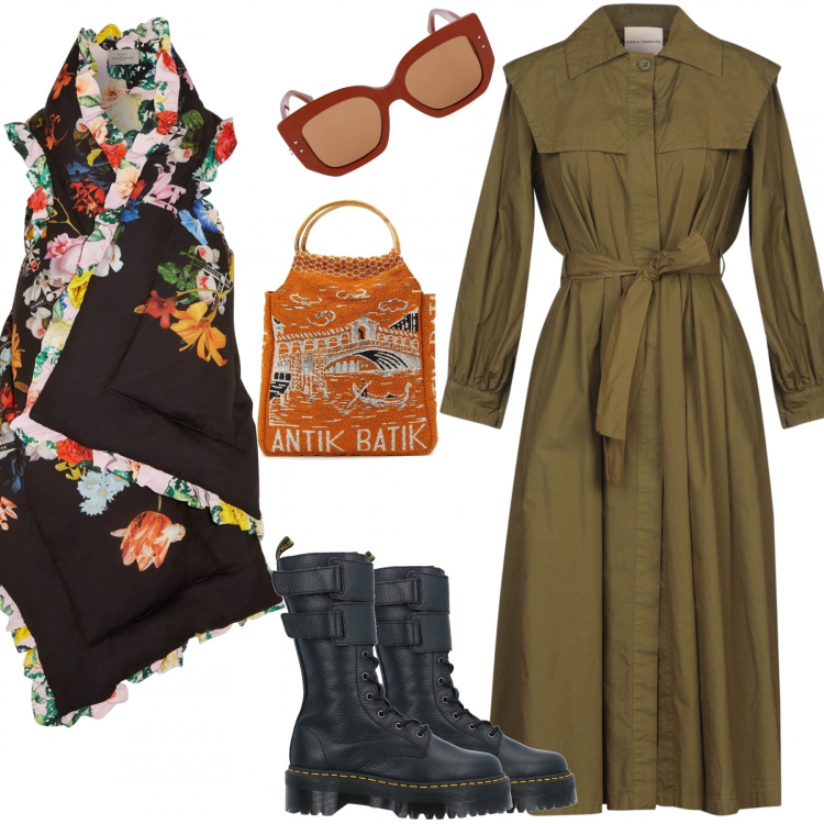 Outfit femme - Pipoune 17. Style Ethnique pour Tous les jours. Assortir avec parkas et blousons, robes, bottes, lunettes de soleil et montures pour lunettes de vue, sacs à main.