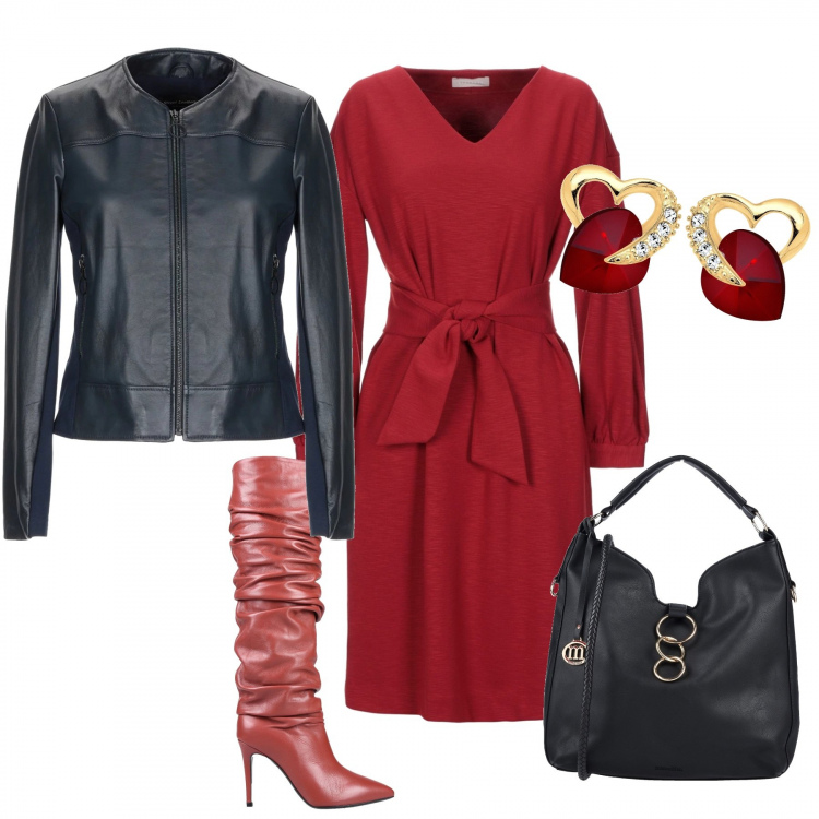 Outfit femme - Tendance #8542. Style Tendance pour Tous les jours. Assortir avec robes, vestes, blazers et manteaux, sacs à main, bottes, boucles d'oreilles.
