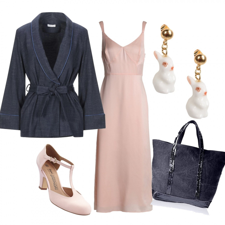 Outfit femme - Tendance #8543. Style Tendance pour Soirée dehors. Assortir avec chaussures à talon, robes, vestes, blazers et manteaux, sacs à main, boucles d'oreilles.