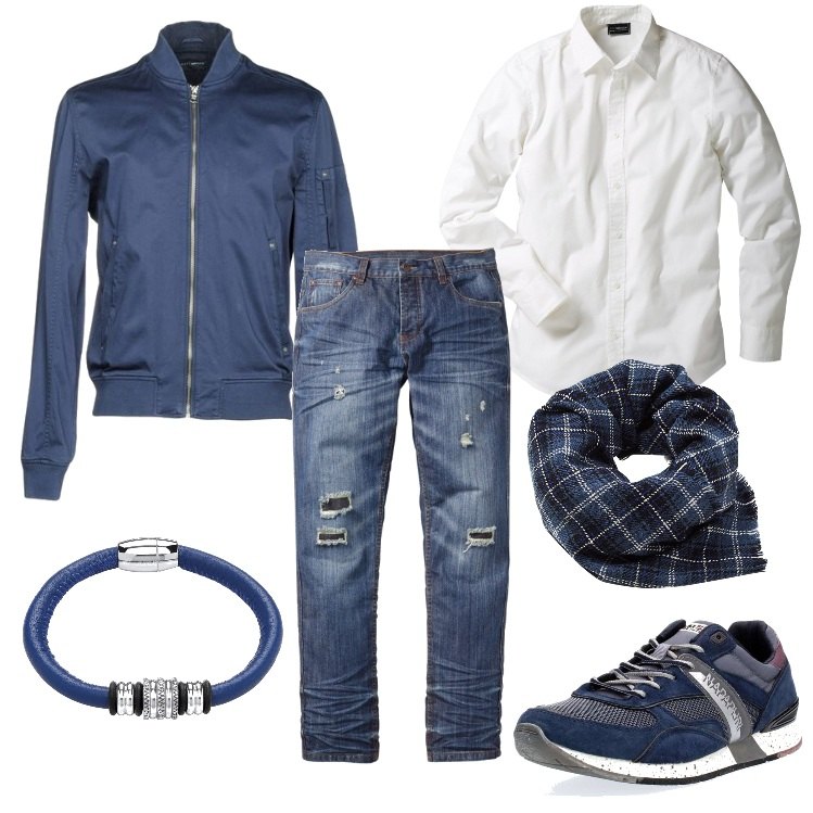 Outfit uomo - Un ragazzo speciale. Stile Casual per Tutti i giorni. Abbinamento con camicie.