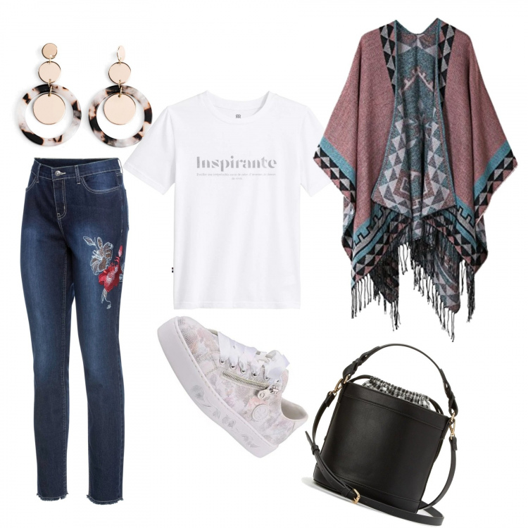 Outfit femme - Chunky. Style Basique pour Ecole/Université. Assortir avec jean skinny, boucles d'oreilles, vestes, blazers et manteaux, sneakers, sacs à main, t-shirts et polos.