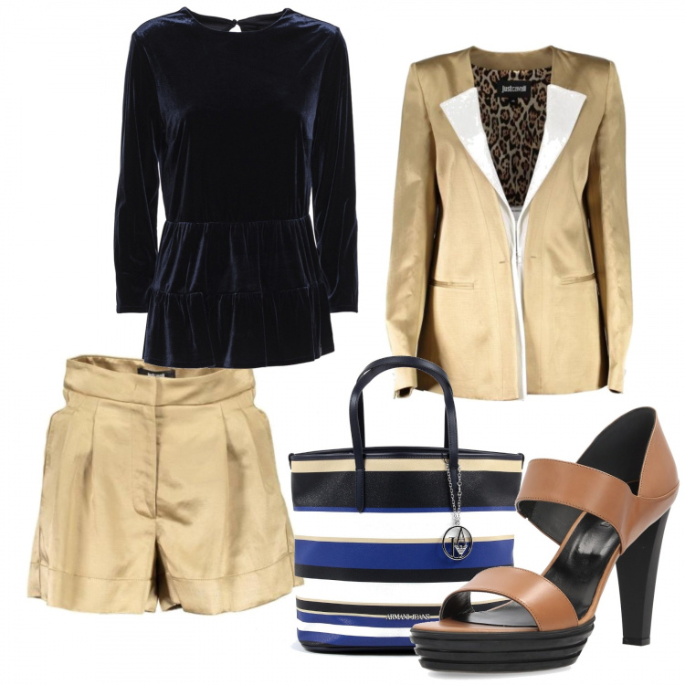 Outfit donna - Urban #5839. Stile Urban per Tutti i giorni. Abbinamento con sandali, giacca, pantaloni, borse, camicie.