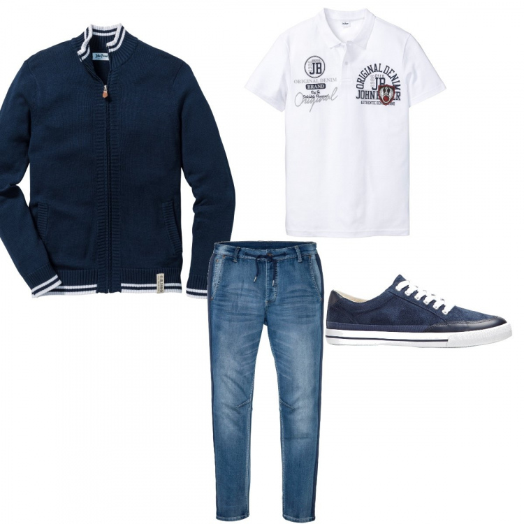 Outfit homme - Urban #2172. Style Urban pour Tous les jours. Assortir avec sneakers, sweat-shirts, polos.