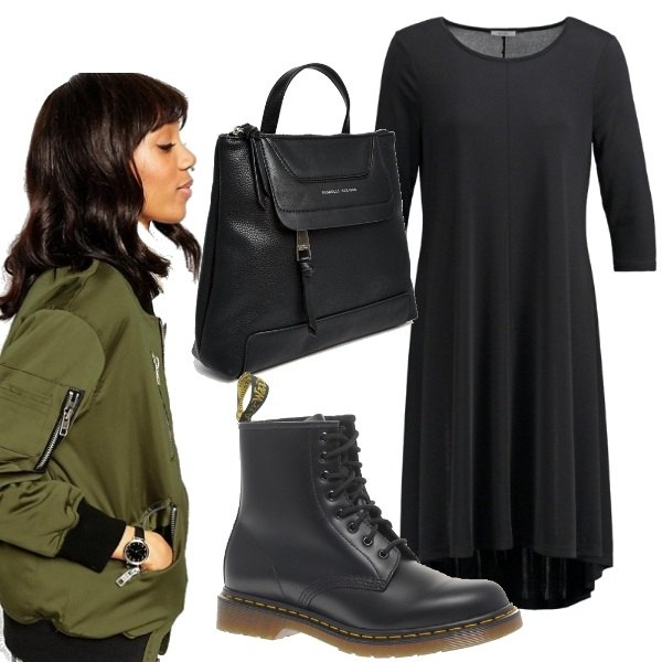 Outfit Satin bomber
