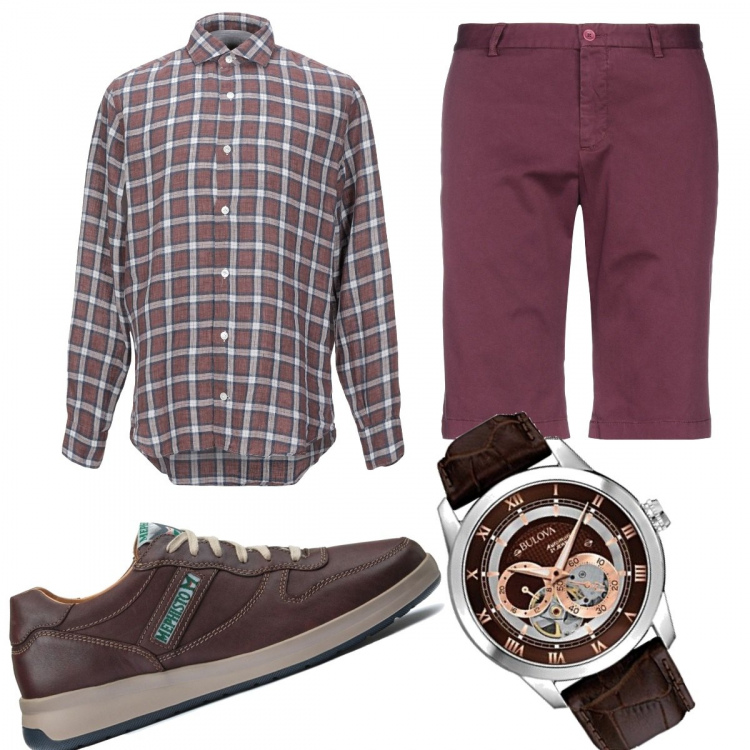 Outfit homme - Décontracté. Style Tendance pour Tous les jours. Assortir avec sneakers, pantalons courts et shorts, chemises, bracelets.