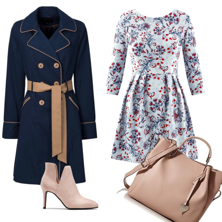 Outfit donna - Colloquio di lavoro. Stile Urban per Ufficio. Abbinamento con trench, stivaletti, vestiti corti, borse a mano.
