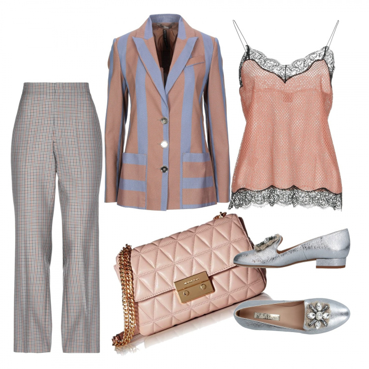 Outfit femme - Mocassins du soir, espoir. Style Tendance pour Soirée dehors. Assortir avec mocassins et chaussures à lacets, pantalons longs, tops et blouses, blazers, sac cabas.