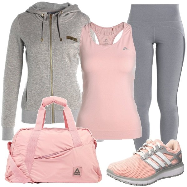 Outfit donna - Colori pastello per la palestra. Stile Basic per Sport.