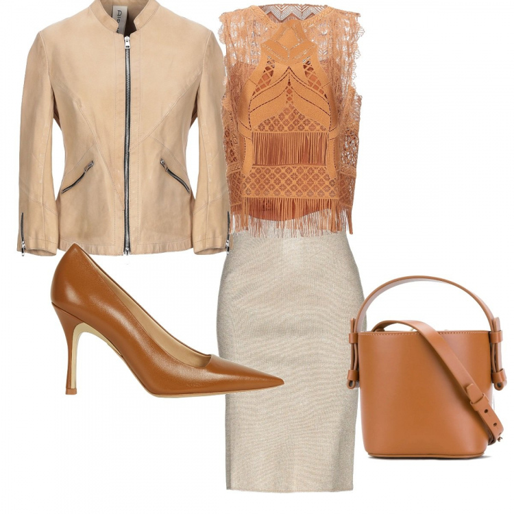 Outfit donna - Non il solito pizzo. Stile Trendy per Ufficio. Abbinamento con gonne longuette, top, cappotti, décolleté, borsa tote.