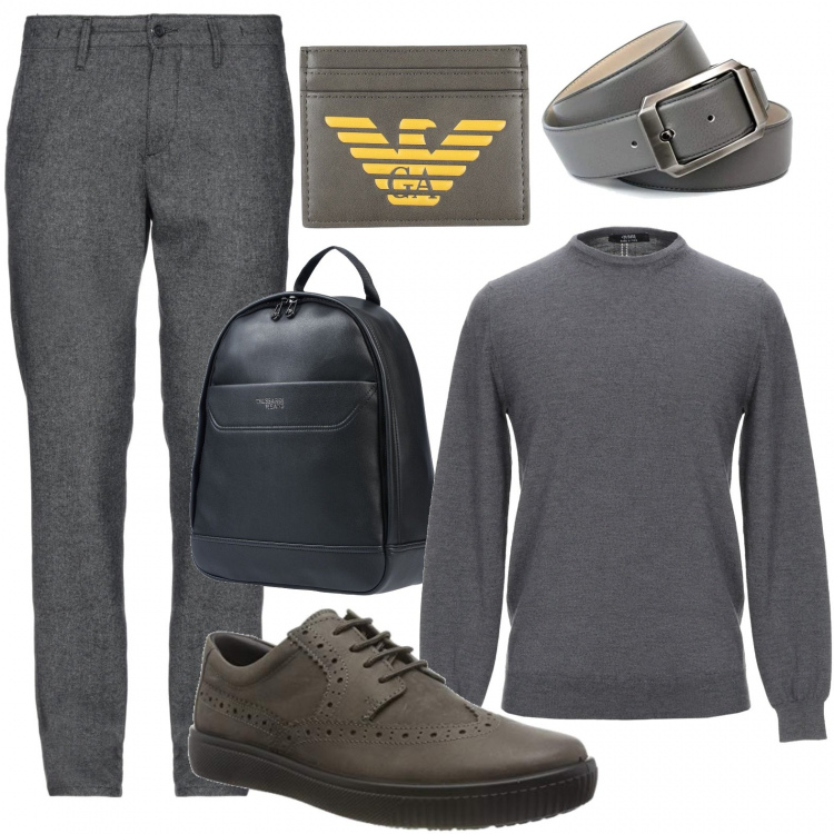 Outfit hombre - Casual #4456. Estilo Casual para Oficina. Combinación con cinturones, pantalones.