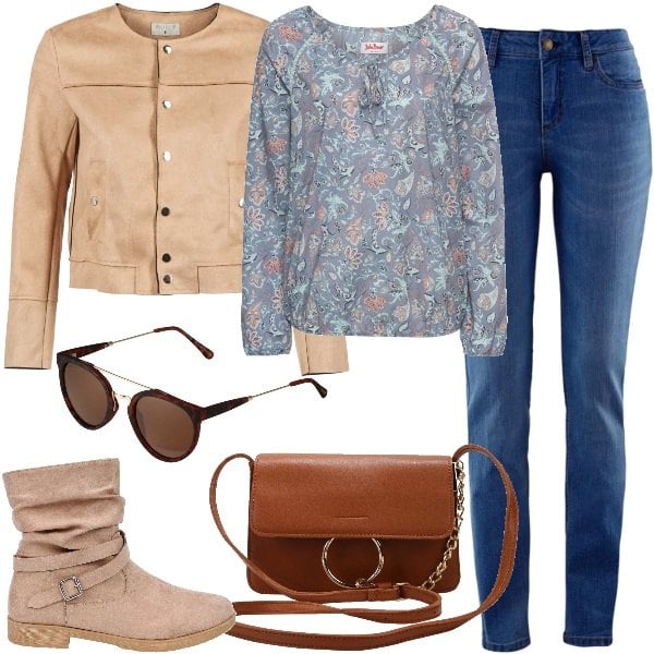 Outfit donna - Outfit Basic #994-2018. Stile Basic per Tutti i giorni. Abbinamento con jeans skinny.