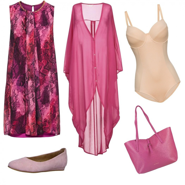 Outfit donna - Eleganza e comodità - donna curvy. Stile Basic per Tutti i giorni. Abbinamento con body, vestiti, cardigans, borse a spalla, ballerine.