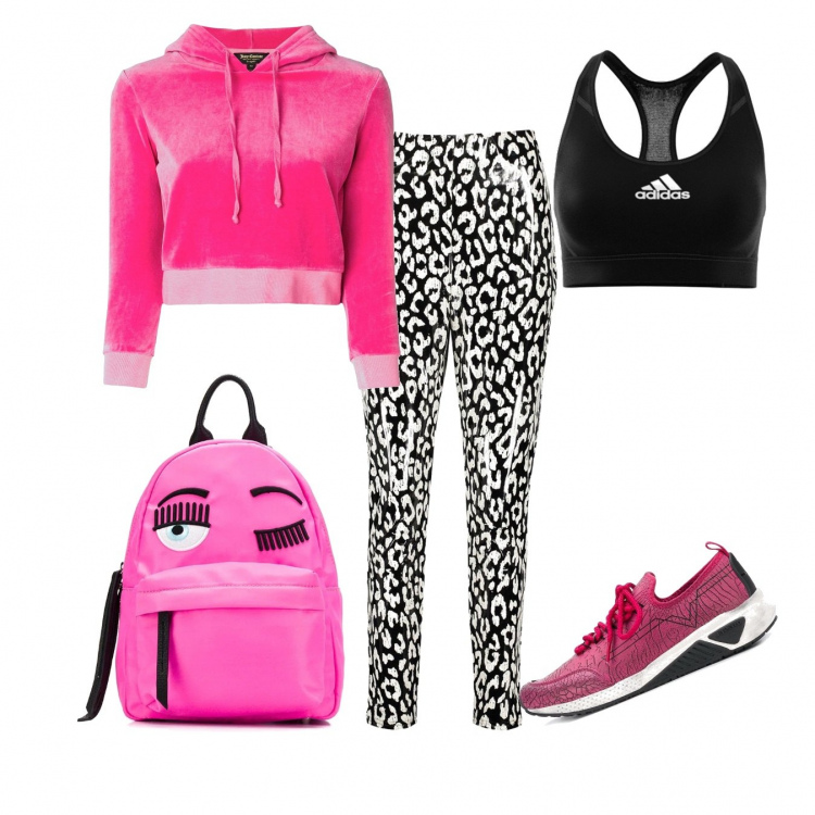 Outfit femme - Sportive tagada. Style Basique pour Sport. Assortir avec sneakers, leggings et jeggings, sacs-à-dos, sweats, soutiens-gorge.
