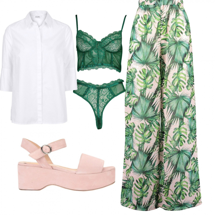 Outfit femme - Dîner à deux.. Style Sexy pour Tous les jours. Assortir avec chemises, vêtements de plage, ensembles lingerie, sandales en cuir.
