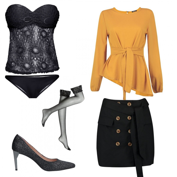Outfit femme - Sexy #3243. Style Sexy Assortir avec collants et chaussettes, tops et blouses, jupes, hauts, chaussures à talon.