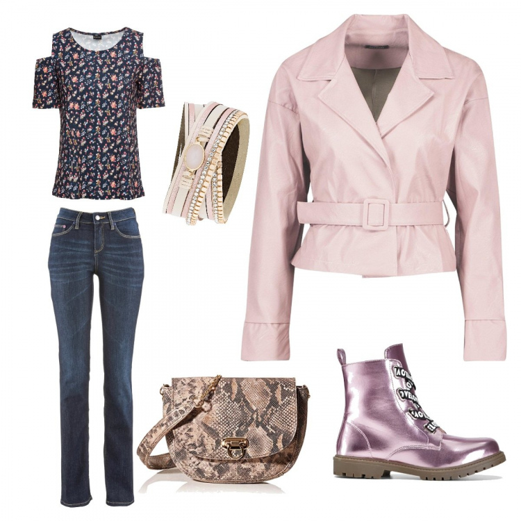 Outfit femme - Tendance #22383. Style Tendance pour Tous les jours. Assortir avec jean coupe droite, bottes, pulls, bracelet, manteaux, trenchs et éco-fourrures, sacs à l'épaule.