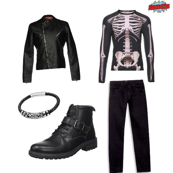 Outfit uomo - Outfit Biker Rock #11-2018. Stile Biker Rock per Tutti i giorni. Abbinamento con giubbotto.