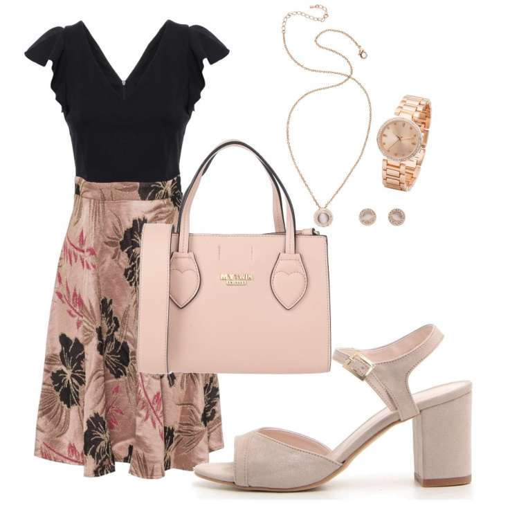 Outfit donna - Trendy #23713. Stile Trendy per Tutti i giorni. Abbinamento con orecchini, borse a mano, vestiti, sandali.