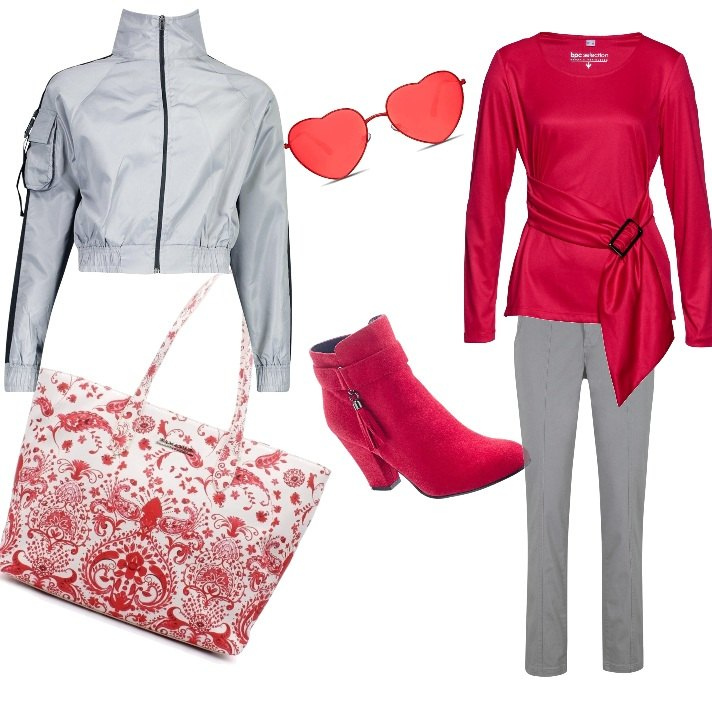 Outfit donna - Fashion. Stile Trendy per Tutti i giorni. Abbinamento con vestiti midi/longuette, pullovers, stivaletti, cappotto, shopping bag, occhiali da sole.