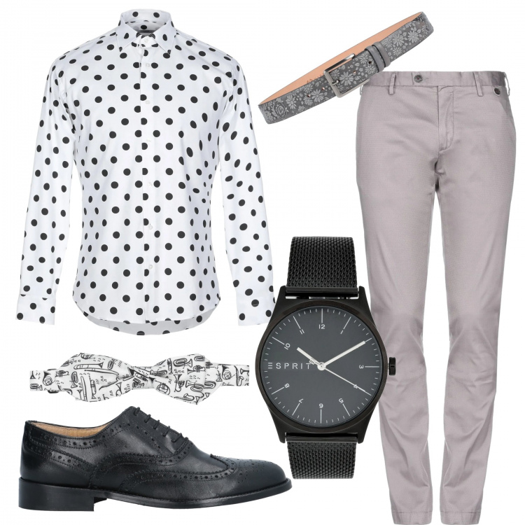 Outfit homme - Chef d\'orchestre. Style Business/Elégant pour Cérémonie. Assortir avec pantalons longs, chemisiers, ceintures et bretelles, montres, cravates et noeuds papillon, chaussures élégantes.