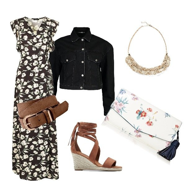 Outfit femme - Tendance #25652. Style Tendance pour Tous les jours. Assortir avec chaussures à semelle compensée, ceintures, colliers, robes longues, clutchs et pochettes.