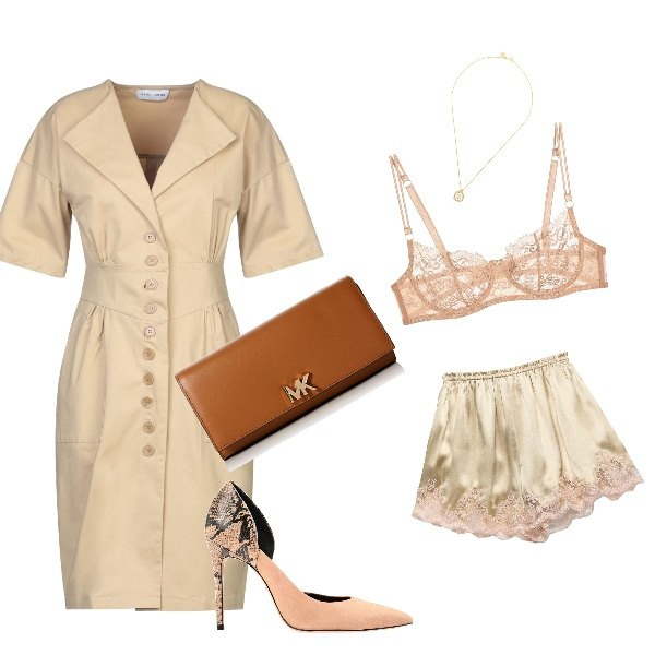 Outfit femme - Tendance vintage. Style Tendance pour Tous les jours. Assortir avec chaussures à talon, clutchs et pochettes, colliers.