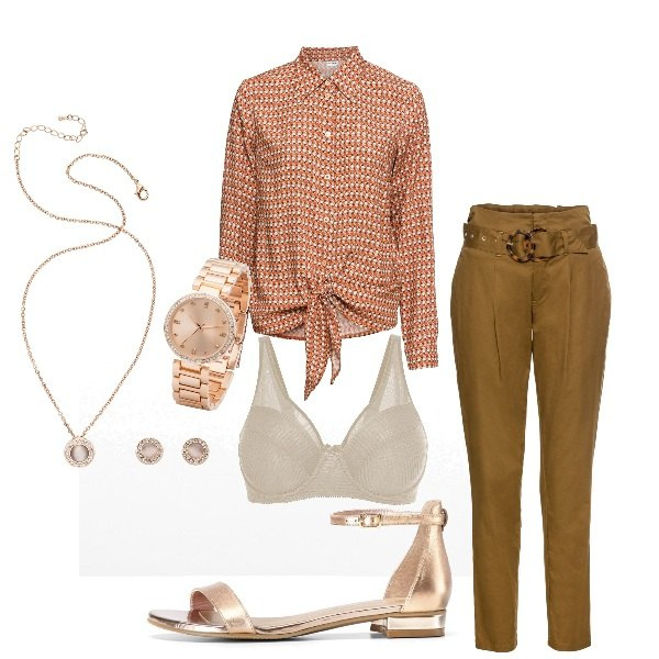Outfit donna - Casual con bonprix. Stile Basic per Tutti i giorni. Abbinamento con reggiseni, vestiti, sandali, camicie, orecchini.