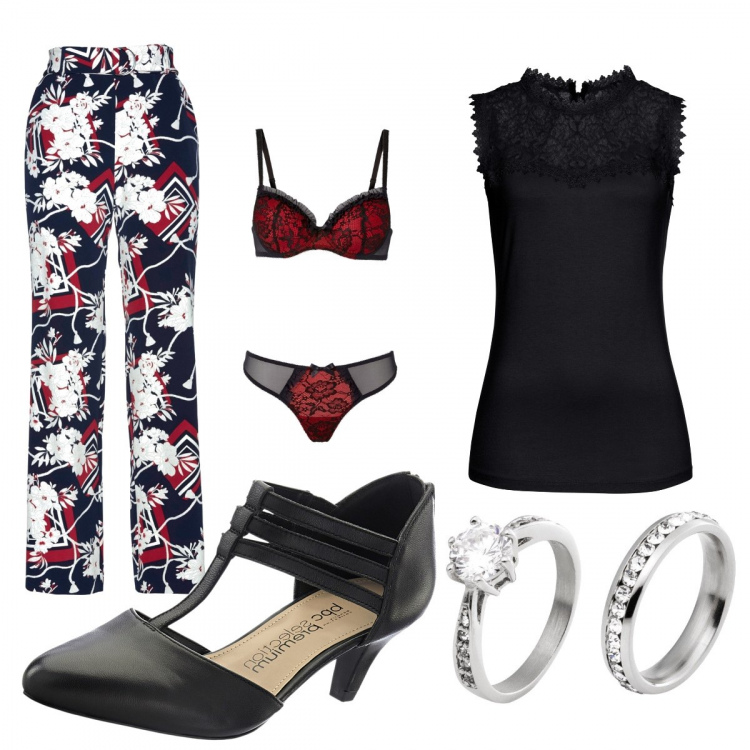 Outfit donna - Tutto su Bon Prix. Stile Trendy per Tutti i giorni. Abbinamento con reggiseni, top, pantaloni, décolleté, anelli.