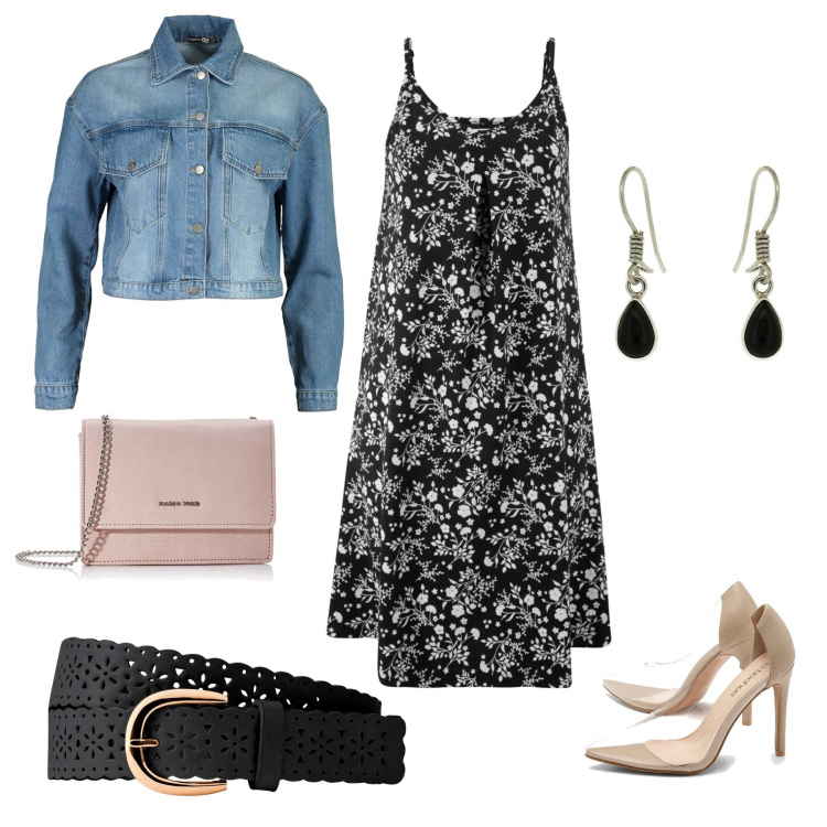 Outfit femme - Incontournable de l\'été. Style Tendance pour Tous les jours. Assortir avec pulls, chaussures à talons, vestes, blazers et manteaux, pochette, boucles d'oreilles.