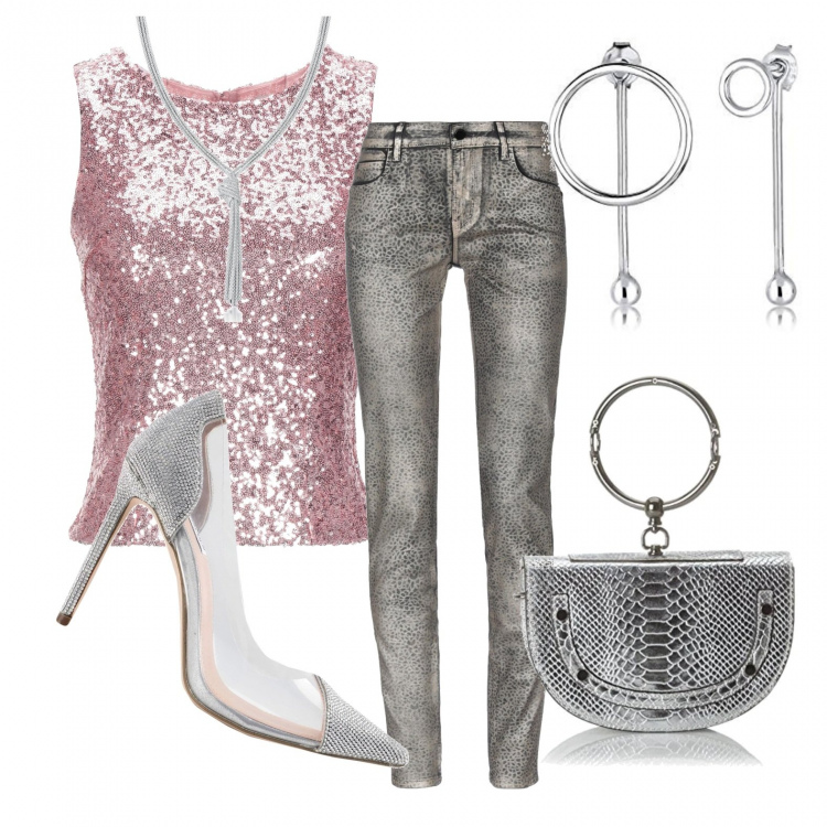 Outfit femme - Go dancing. Style Chic pour Soirée dehors. Assortir avec sacs besace, tops et blouses, colliers et pendantifs.