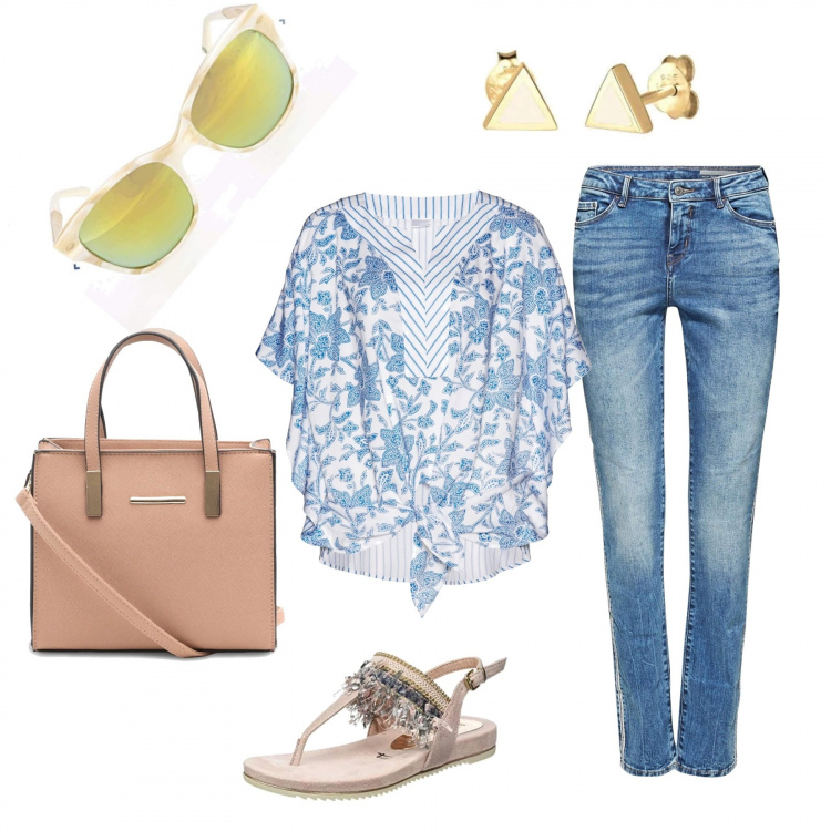 Outfit femme - Yellow sun. Style Tendance pour Tous les jours. Assortir avec chemises, jean skinny, sacs à main, lunettes de soleil, boucles d'oreilles.