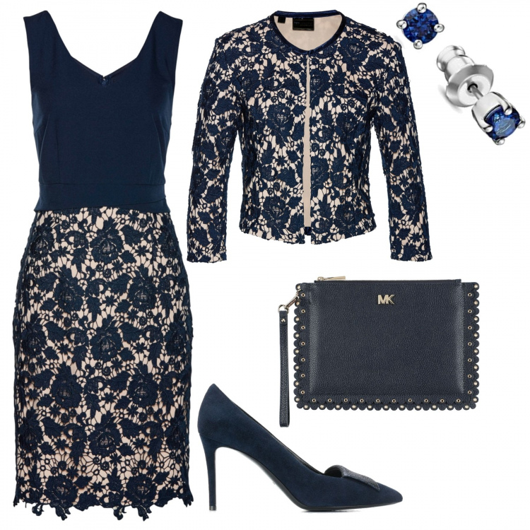 Outfit donna - Bon ton: il tubino. Stile Bon Ton per Cerimonia. Abbinamento con pochette, reggiseni push-up, vestiti a tubino, décolleté, collane.