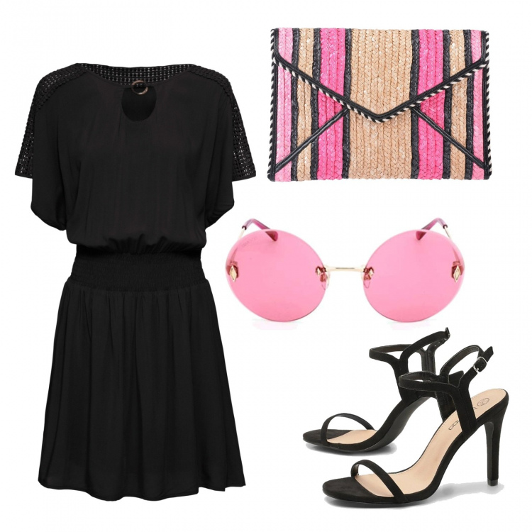 Outfit femme - Concert estival. Style Tendance pour Soirée dehors. Assortir avec robes longues, chaussures à talon, sacs à main.