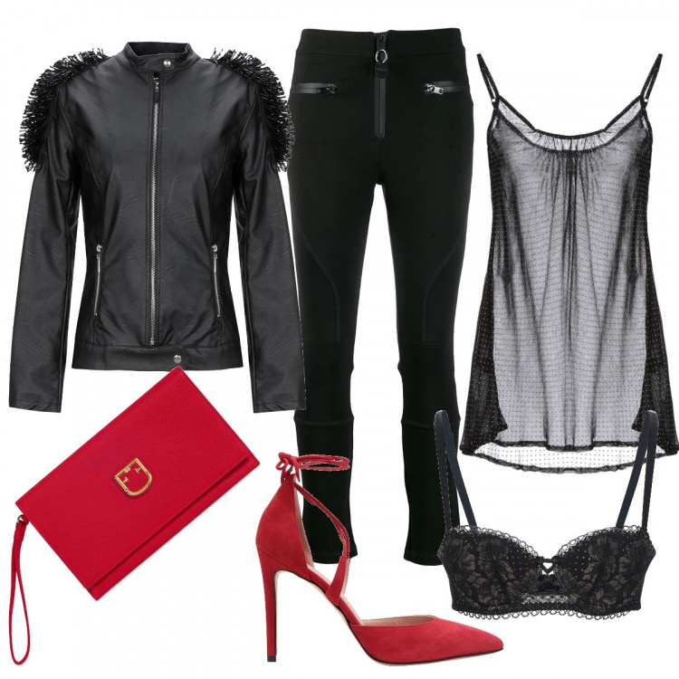 Outfit femme - Enlace-moi. Style Sexy pour Soirée dehors. Assortir avec vestes, blazers et manteaux, chaussures à talon.