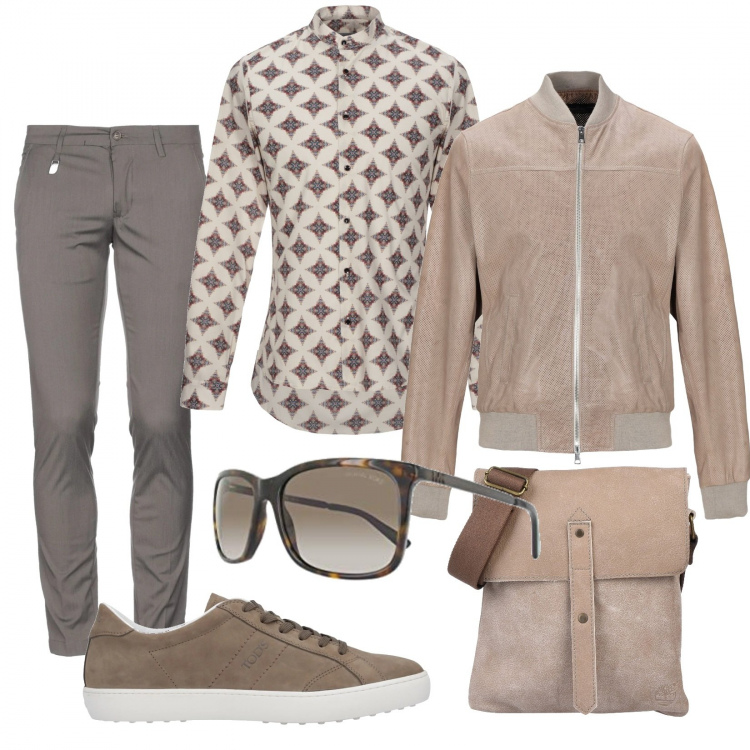 Outfit uomo - Casual #9527. Stile Casual per Ufficio. Abbinamento con sneakers, pantaloni, accessori, camicie, cappotti, occhiali da sole.