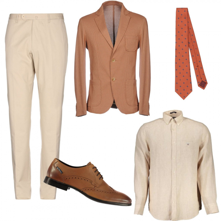 Outfit uomo - Camicia + giacca. Stile Business/Elegante per Ufficio. Abbinamento con giacche, pantaloni, cravatte, scarpe stringate, camicie.