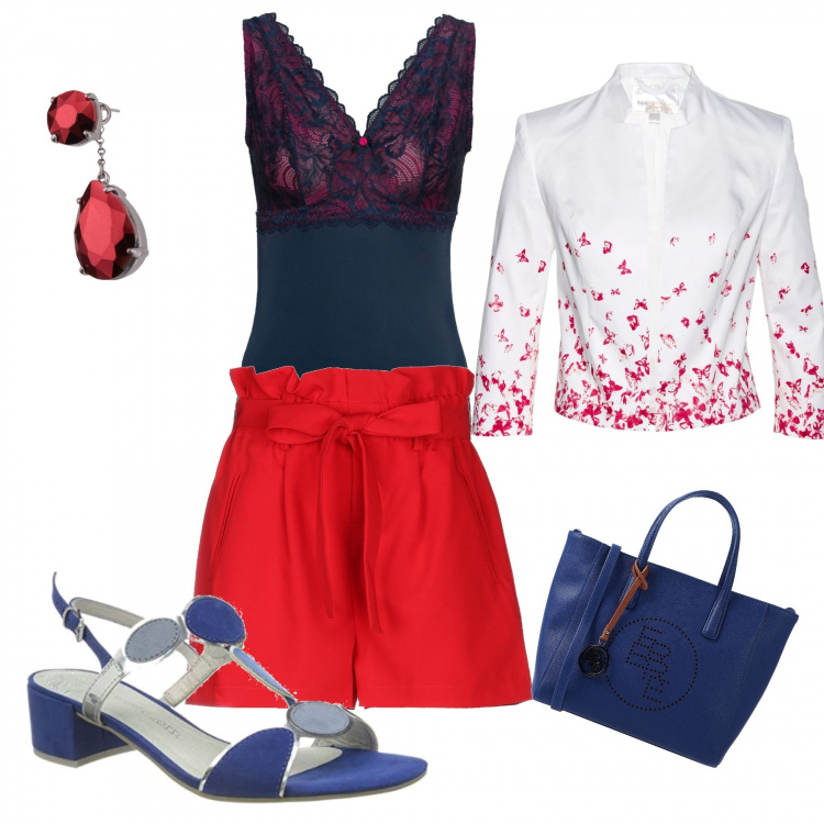 Outfit femme - Belle et sexy en body. Style Basique pour Tous les jours. Assortir avec bodies, porte-jarretelles et nuisettes, jupes au genou, pantalons courts et shorts, sacs à main, boucles d'oreilles.