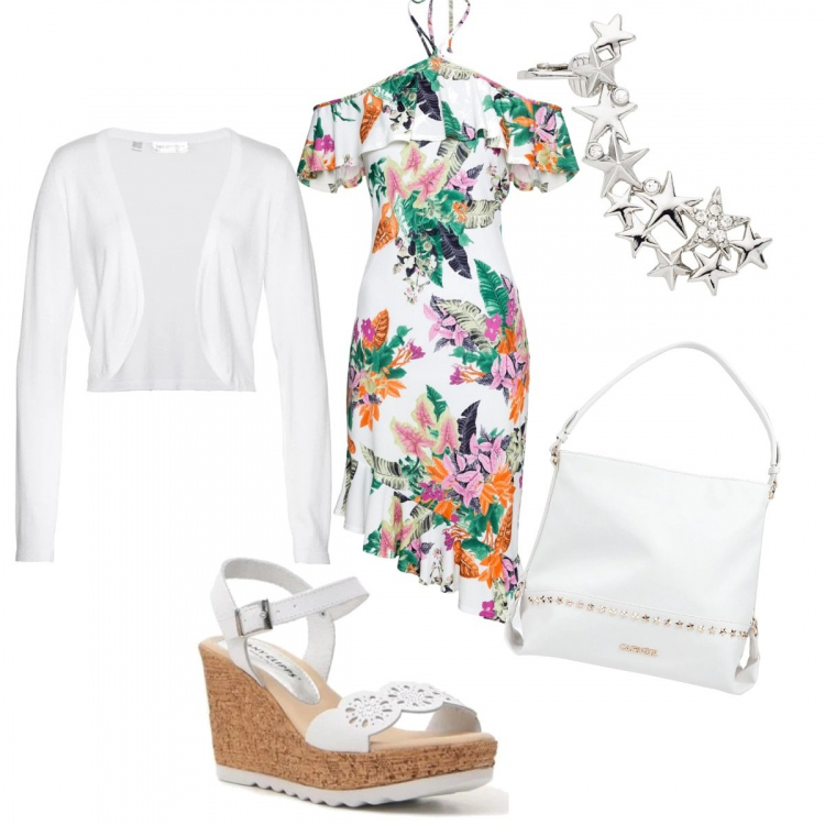 Outfit donna - Urban #12901. Stile Urban per Mare. Abbinamento con sandali, borse a mano, vestiti, bolero, bluse.