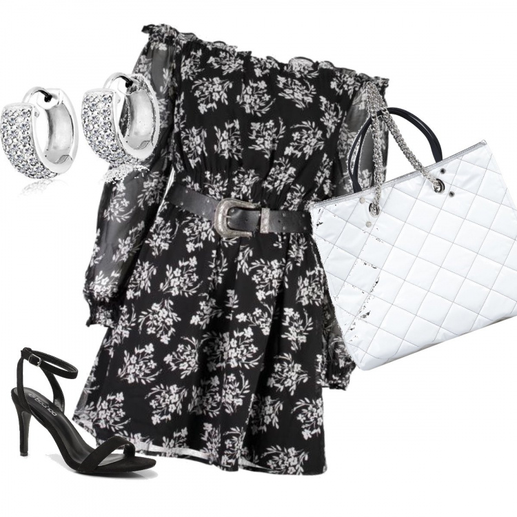 Outfit donna - Total look #568014. Abbinamento con borse a mano, scarpe col tacco, vestiti corti, orecchini.