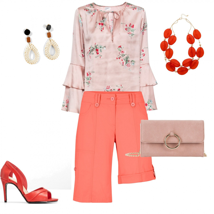 Outfit donna - Bon ton bonprix. Stile Bon Ton per Cerimonia. Abbinamento con cappotti, bermuda, bluse, décolleté, collane, orecchini.