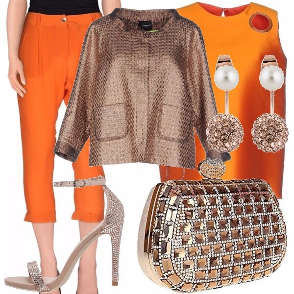 Outfit Cerimonia in arancio e bronzo!