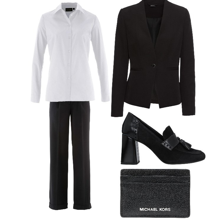 Outfit femme - Rdv pro. Assortir avec pantalon , blazers, chemisiers, mocassins.